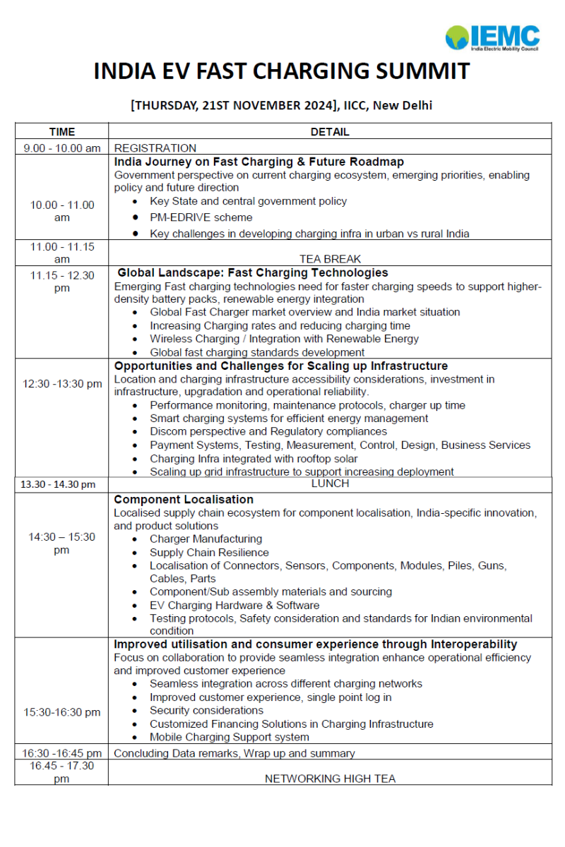 India EV Fast Charging Summit